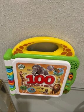 100 Animals Interactive Learning Book - Green & Yellow